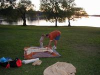 2002-11-09-Inks-Lake-Camping-09-Chance-Travis-tent.jpg