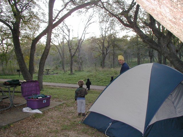 2001/10(October)/Camping-McKinney-Falls/640x480_2001-10-26-Camping-McKinney-Falls-07-Chance-Aaron-Vale-Justin-wathing-deer.JPG