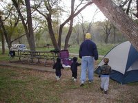 2001-10-26-Camping-McKinney-Falls-05-Chance-Aaron-Vale-Justin-wathing-deer.JPG