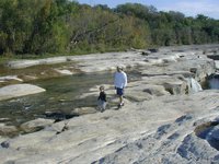 2001-10-26-Camping-McKinney-Falls-11-Jim-Aaron-at-falls.JPG