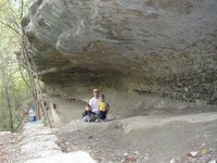 2001-10-26-Camping-McKinney-Falls-21-Chance-Aaron-Travis-Rock-overhang.JPG