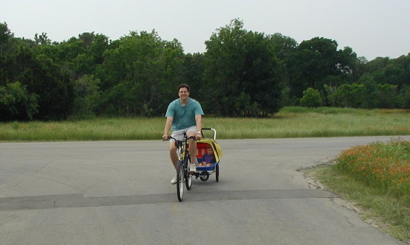 2002/05(May)/Camping/800x600_2002-05-03-Camping-Mckinney-Falls-5-Chance-Jack-Matt-biking.JPG