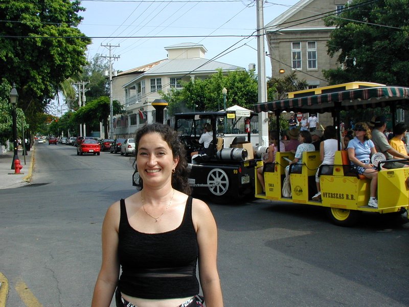 2002/08(August)/10th-Anniversary-Cruise-Rhapsody-of-the-Seas/800x600_2002-08-06-06-Suzi-Keywest-train-background.JPG
