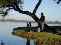 2002-11-10-Ink-Lake-Camping-14-ducks-Zen-Kalyani-Chance-Kevin.JPG