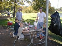 2002-11-10-Ink-Lake-Camping-23-breakfast-Kevin-Kalyani-Ben-Zen-Chance.JPG