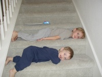 2002/11(November)/Misc/2002-10-30-Chance-Dax-on-stairs-1.JPG