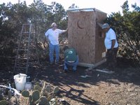 2002-12-12-Texas-Hunting-19-Val-Steve-James-butcrack-outhouse.jpg