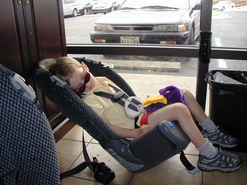 2003-04-15-Chance-asleep-at-Howdy-Honda.JPG