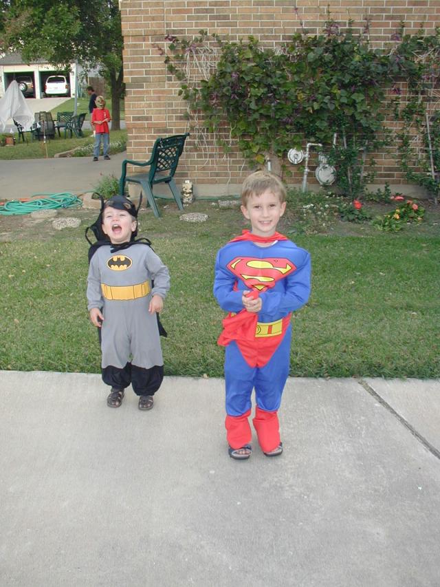 2003-10-31-Halloween-02-Chance-Superman-Dax-Batman.JPG