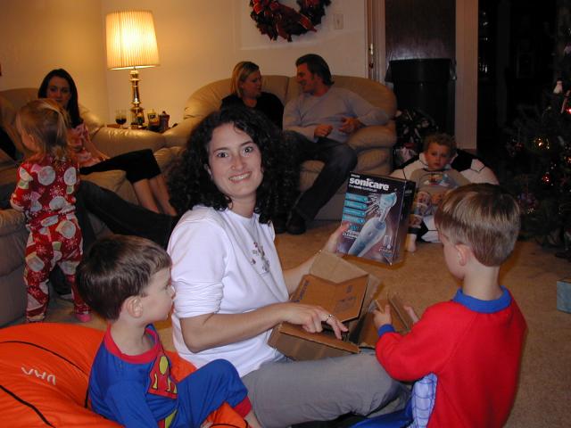 2003-12-24-Xmas-eve-24-Suzi-sonicare-toothbrush.JPG