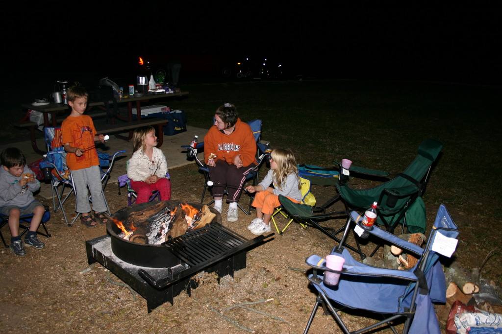 2005-10-29-Camping-08-Berry-Springs-campfire-Dax-Chance-Brittney-Marci-McKenzie.JPG