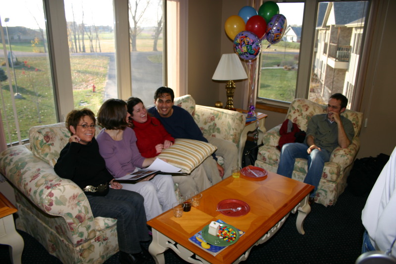 2005-11-05-Melvin-90th-bday-103-Pat-Lindsay-Sarah-Moe-Luke.JPG
