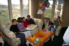 2005-11-05-Melvin-90th-bday-103-Pat-Lindsay-Sarah-Moe-Luke.JPG