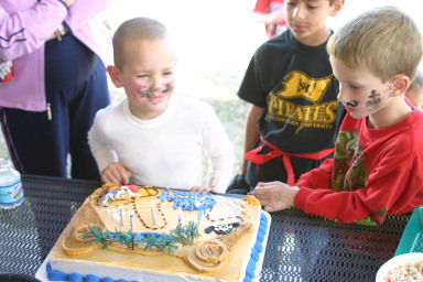 2006-02-04-Colton-bday-049-cake-Chance.JPG