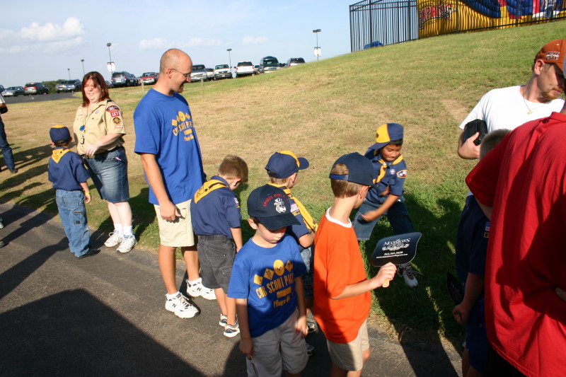 2006-08-02-Scout-campout-Dell-Diamond-02-parade-Chance-Dax.JPG