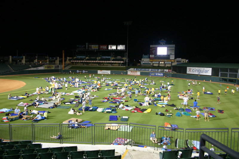 2006-08-02-Scout-campout-Dell-Diamond-36-field-of-campers.JPG