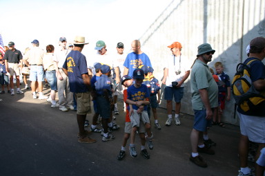 2006-08-02-Scout-campout-Dell-Diamond-05-parade-Chance-Dax.JPG