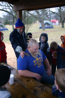 2007-01-06-CubScout-Enchanted-Rock-camping-11-Jack-shaves-MattRobertson-head.JPG