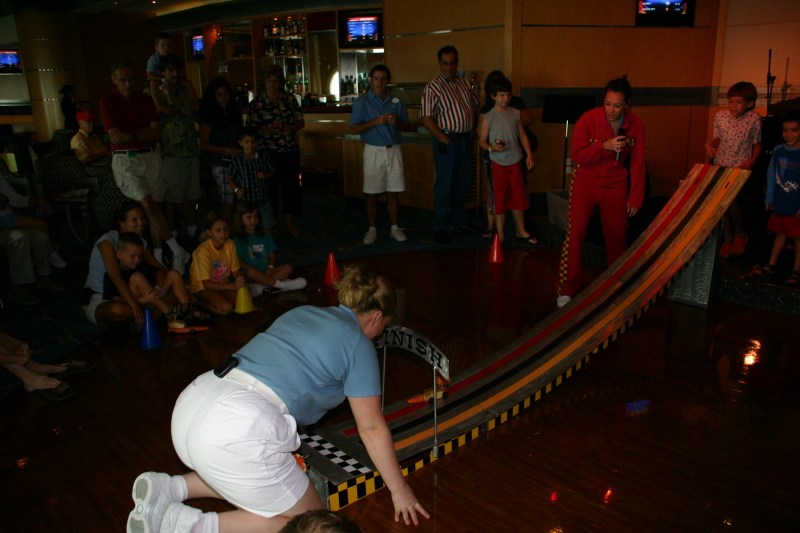 2007/09(September)/2007-Disney-Cruise/Day3/800x600_2007-09-24-Disney-Magic-Cruise-13-Veggie-derby-race-TEAM-MICKEY-2nd-place.JPG