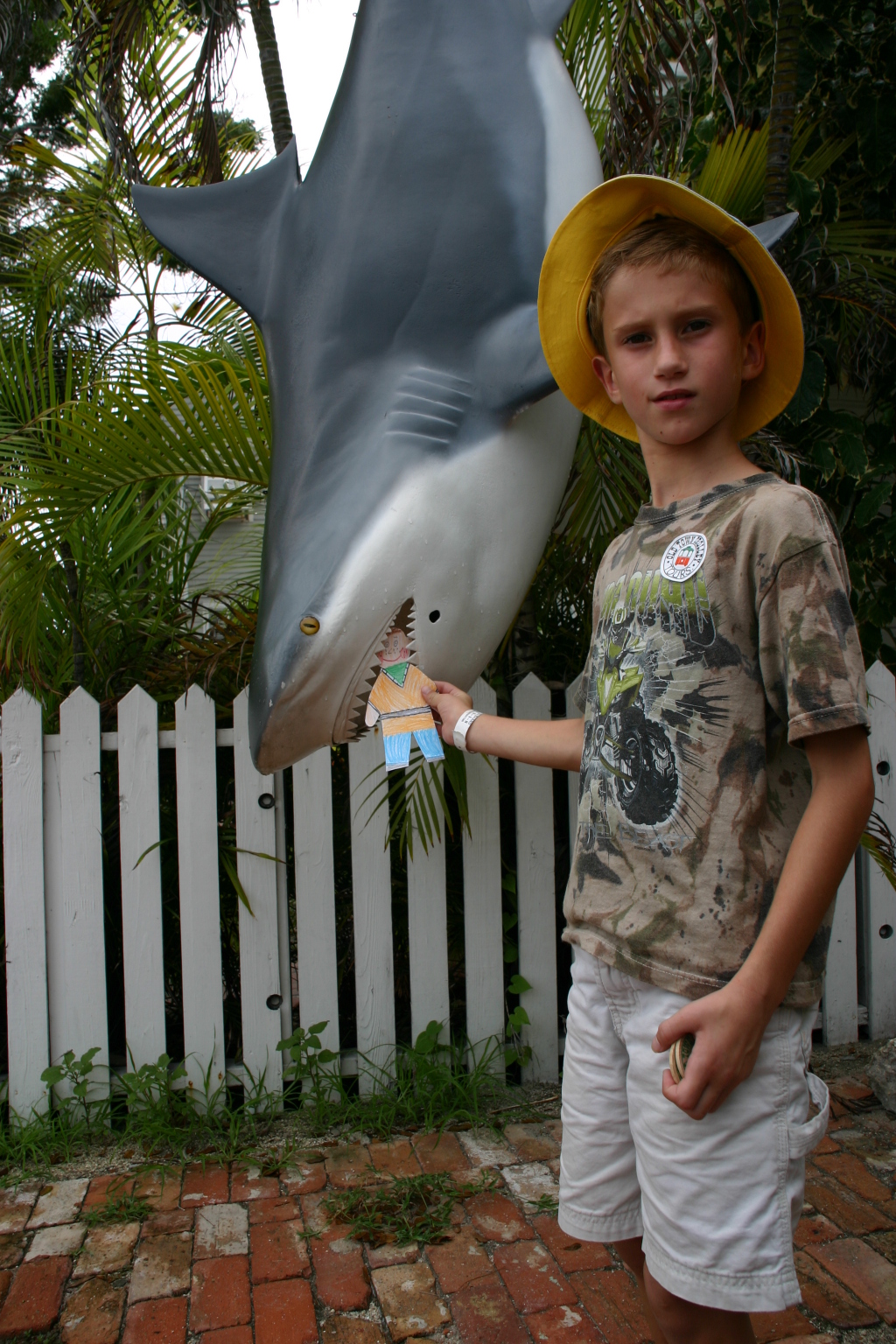2007/09(September)/Flat-Stanley/1024x768_2007-09-23-Disney-Magic-Cruise-09-Key-West-Flat-Stanley-Chance-shark.JPG