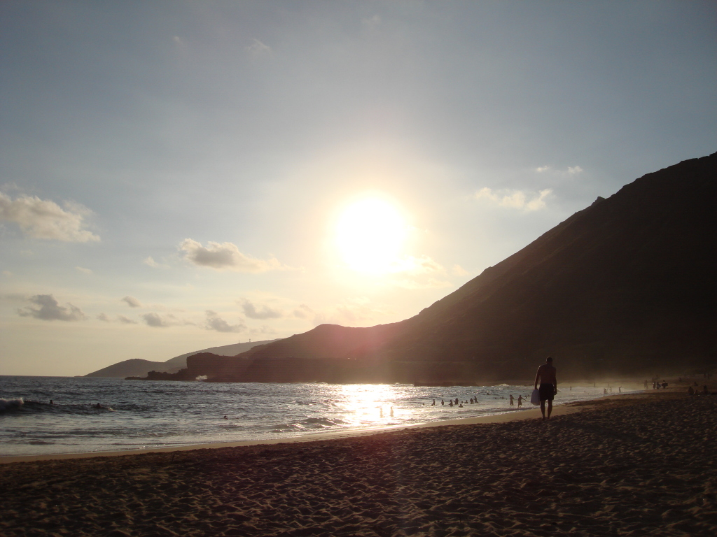2008/01(January)/Hawaii/Jan08/Sandy-Beach/1024x768_2008-01-08-Hawaii-02-Sandy-Beach-sunset-Travis.JPG
