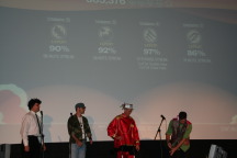 2009-09-20-Beatles-RockBand-Alamo-Drafthouse-14-Matt-Chris-Travis-Stan.JPG