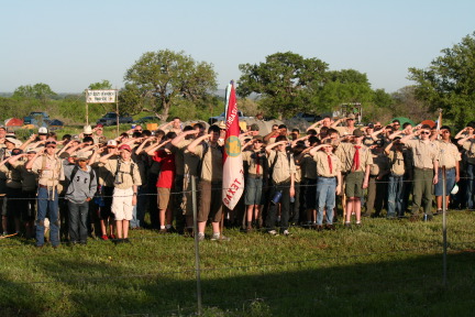 2012-03-31-Troop214-District-Camporee-Wolf-Mountain-14-Opening-Flag-ceremony-salute.JPG