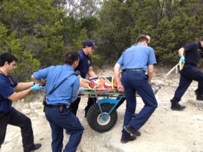 2013-01-27-Practice-Hike-Barton-Springs-Trail-assisting-hurt-biker-14.JPG