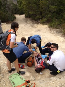 2013-01-27-Practice-Hike-Barton-Springs-Trail-assisting-hurt-biker-4.JPG