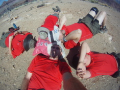 2013-03-16-Grand-Canyon-024-Indian-Gardens-Chance-Nathan-Lance-Matt-Travis-making-red-dot-GOOD.JPG