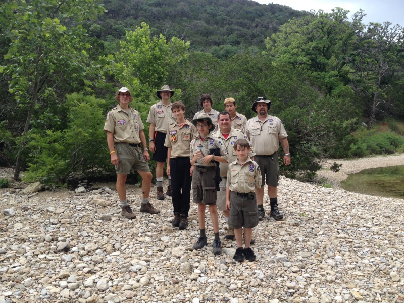2013/06(June)/Troop214-Lost-Maples/800x600_2013-06-02-Troop214-Lost-Maples-07-Travis-Matt-Chance-Tyler-Carson-Allen-Anthony-Brian-Scot.JPG