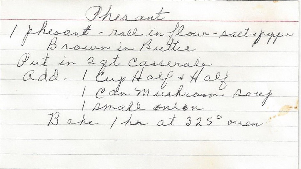 1985-Grandmas-Pheasant-Recipie.JPG