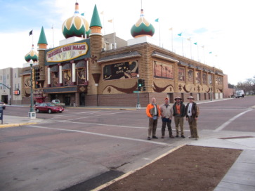 2013-11-08-SD-Pheasant-Hunting-13-Corn-Palace-Mike-Daryl-John-Travis.JPG