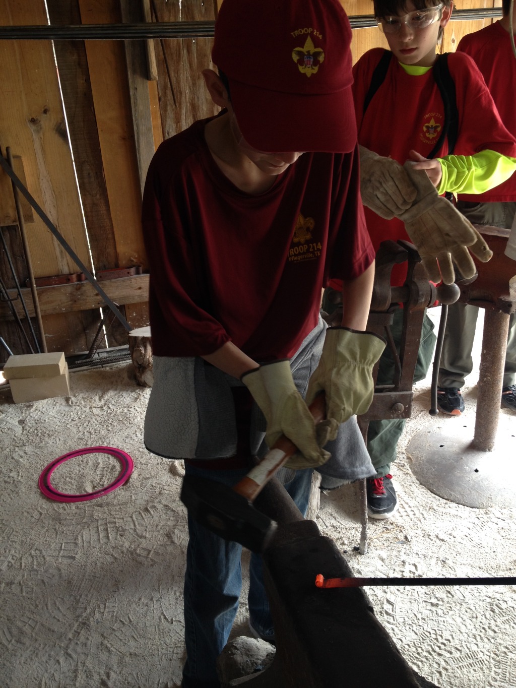 2014/02(February)/Troop214-and-Troop990-Wild-West-Bluestem-Camping/1024x768_2014-02-22-Troop214-990-Bluestem-004-BlackSmith-Jordan.JPG