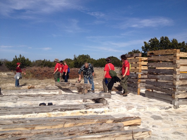 2014/02(February)/Troop214-and-Troop990-Wild-West-Bluestem-Camping/640x480_2014-02-22-Troop214-990-Bluestem-004-Log-Cabin-Jordan-Case-Anthony-Shawn-Tyler-Carson.JPG