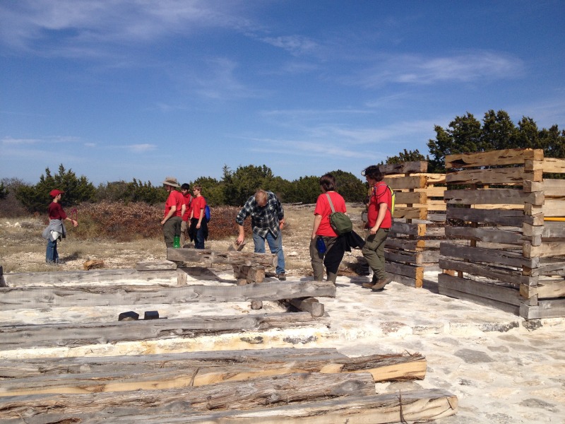 2014/02(February)/Troop214-and-Troop990-Wild-West-Bluestem-Camping/800x600_2014-02-22-Troop214-990-Bluestem-004-Log-Cabin-Jordan-Case-Anthony-Shawn-Tyler-Carson.JPG