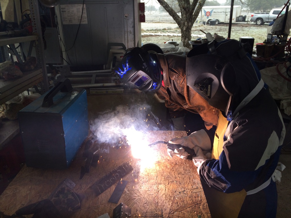 2015/02(February)/Troop214-Bluestem-with-Troop990/1024x768_2015-02-28-Troop214-Troop990-Bluestem-86-welding-Travis-Jonathan.JPG