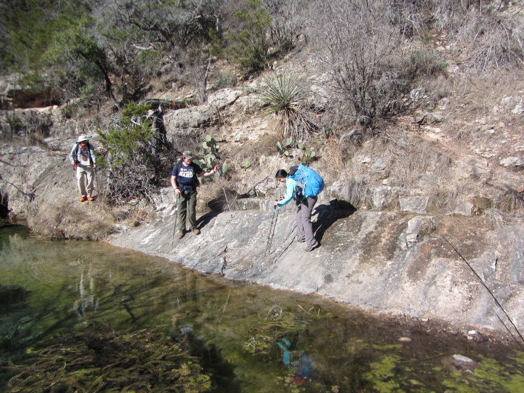 2015/02(February)/Troop214-Colorado-Bend-Philmont-prep/1024x768_2015-02-07-Colorado-Bend-Philmont-Prep-25-Carl-Carson-Rhys-almost-falling-in-pond.JPG