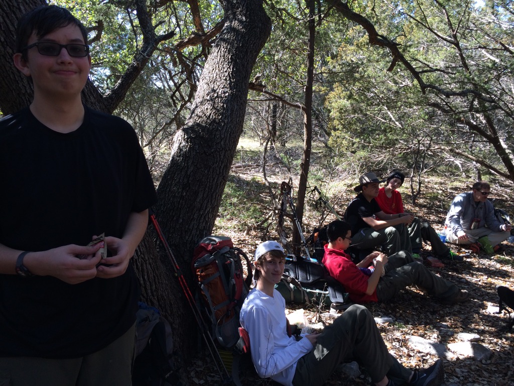 2015/02(February)/Troop214-Colorado-Bend-Philmont-prep/1024x768_2015-02-07-Philmont-Shakedown2-Colorado-Bend-State-Park-05-Nathan-Chance-Sebastian-Will-Dax-Carl.JPG