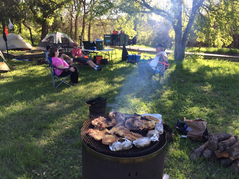 2015/03(March)/Troop214-Lake-Georgetown/800x600_2015-03-28-Troop214-Lake-Georgetown-First-Aid-03-Angel-Drake-Shane-Matt-while-Travis-cooks-steaks.JPG