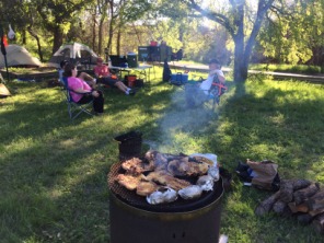 2015-03-28-Troop214-Lake-Georgetown-First-Aid-02-Angel-Drake-Shane-Matt-while-Travis-cooks-steaks.JPG