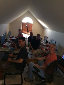 2015-07-22-Doom-game-night-2-Chris-Travis-Stan-John-Steve-Jason.JPG