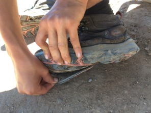 2015-07-11-Philmont-5star-013-Sebastians-broken-boot.jpg