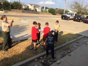 2015-08-17-Troop214-Pflugerville-Fire-Station-3-folding-retired-flags-Shea-Davis-Aiden-Jonathan-Patrick.JPG
