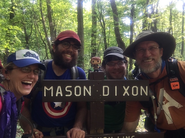 2016-05-27-Appalachian-Trail-265-Stitch-SecretAgent-Garfield-Bevo-Mason-Dixon-Line-MD-PA-border.JPG