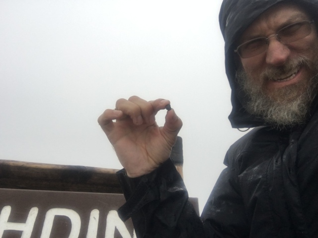 2016/03(March)/2016-03-Appalachian-Trail-BEST/640x480_2016-08-12-Appalachian-Trail-649-Bevo-placing-pebble-from-Springer-Mountain.JPG