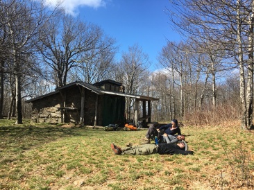 2016-04-02-Appalachian-Trail-059-Bevo-SecretAgent-Chaos-relaxing-at-GSMNP.JPG