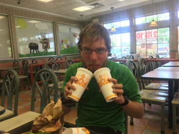 2016-06-13-Appalachian-Trail-346-Garfield-double-Burger-King-drink.JPG