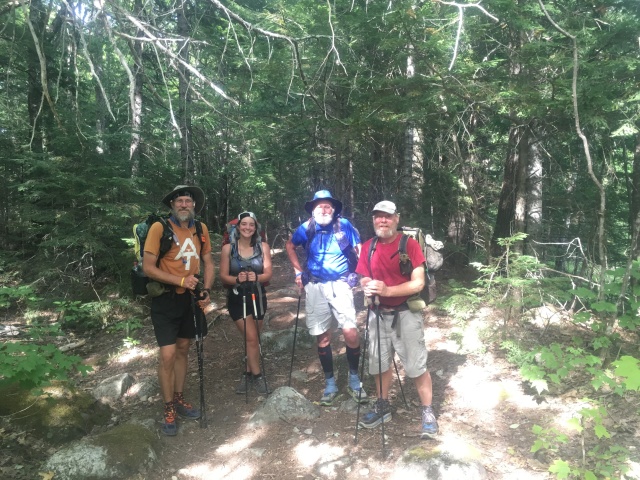 2016-08-09-Appalachian-Trail-619-After-trail-magic-and-resupply-in-100mile-wilderness-Bevo-Golly-GrandDaddyLongLegs-JustGreg-GOOD.JPG