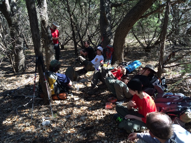 2015-02-07-Philmont-Shakedown2-Colorado-Bend-State-Park-08-Troy-Carson-Nathan-Chance-Sebastian-Will-Dax.JPG